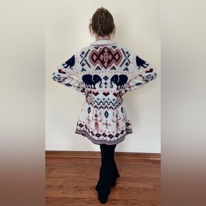 Calypso St. Barth Mella Hand-Knotted Alpaca Intarsia Elephant Sweater